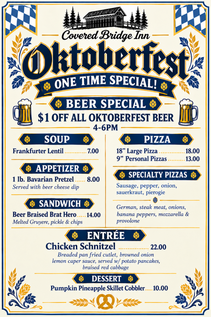 Oktoberfest Menu at CBI